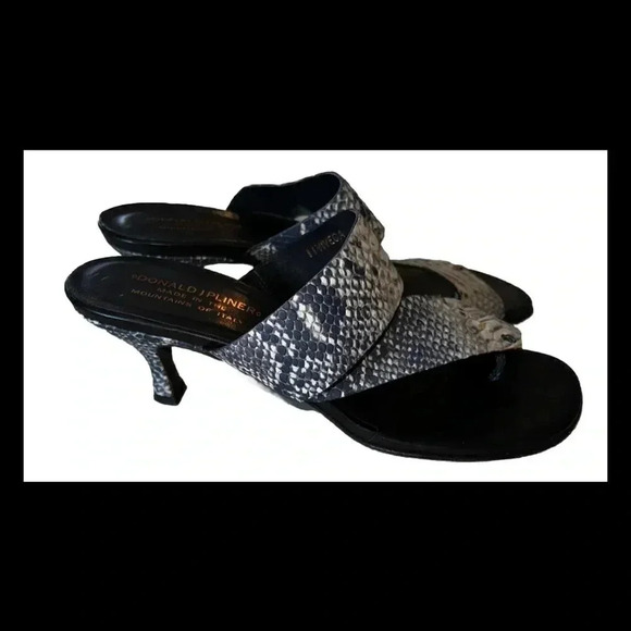 Donald J Pliner Viveca Snakeskin Leather Women's Kitten‎ Heel Size 8.5M - Picture 3 of 10